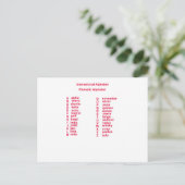 Internationales Alphabet Postkarte (Stehend Vorderseite)
