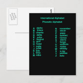 Internationales Alphabet Postkarte (Vorne/Hinten)