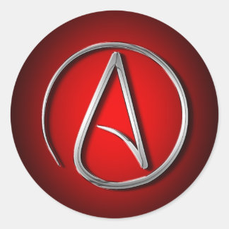 Internationales Atheistisches Symbol Runder Aufkleber
