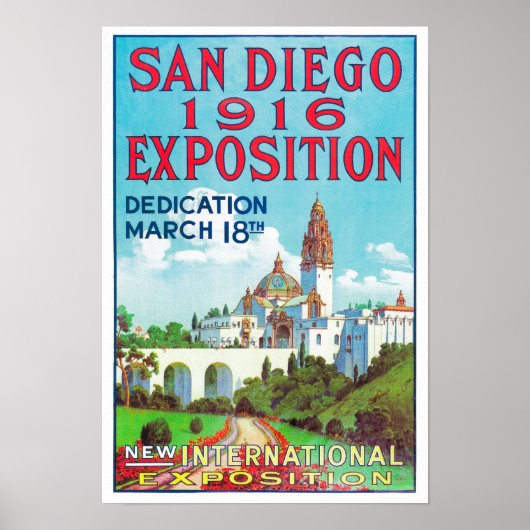 Internationales Ausstellungspaket von San Diego Poster (Vorne)