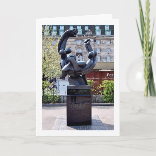 Internationales Brigadedenkmal im Jubilee Gardens Karte (Vorderseite)