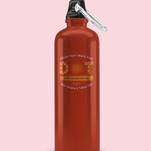 Internationales Dot Day Design Edelstahlflasche