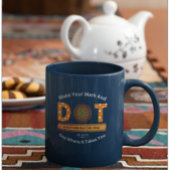 Internationales Dot Day Design Zweifarbige Tasse