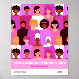 Internationales Frauentag 8 März Poster