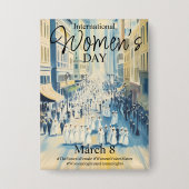 Internationales Frauentag-Leid Button (Vorderseite)