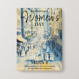 Internationales Frauentag-Leid Button