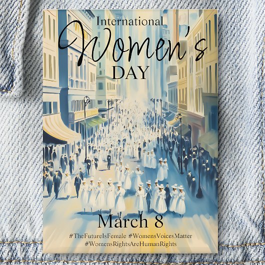 Internationales Frauentag-Leid Button