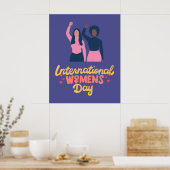 internationales Frauentagesposter Poster (Küche)