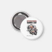 Internationales Frauentagsmagnet Magnet (Vorderseite/Rückseite)
