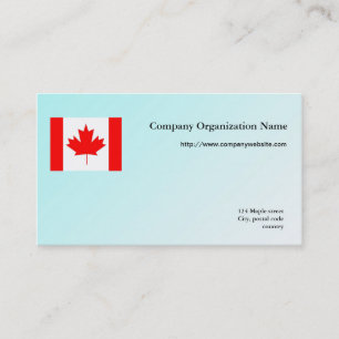 Internationales Geschäft mit Flaggen, hellblauer H Visitenkarte