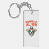 Internationales Gesundheitstagskonzept Schlüsselanhänger (Vorderseite links)