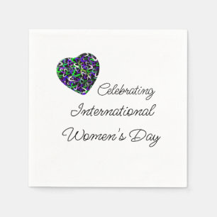 Internationales Heart Paper Napkin zum Frauentag Serviette