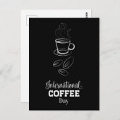 Internationales Kaffeetag-Zeichen Postkarte (Vorne/Hinten)