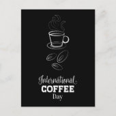 Internationales Kaffeetag-Zeichen Postkarte (Vorderseite)