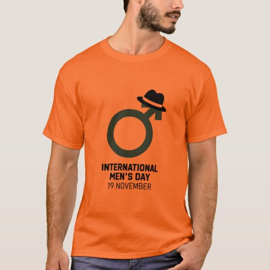 Internationales Männertagsdesign T-Shirt (Vorderseite)