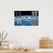 Internationales Poster der Raumstation 16"x26" (Küche)