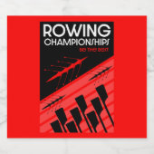 Internationales Rudern Bierflaschenetikett (Einzelnes Label)