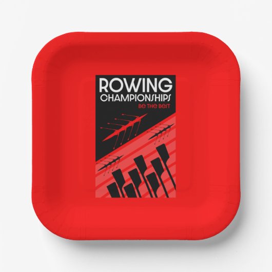 Internationales Rudern Pappteller (Vorderseite)