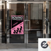 Internationales Rudern von Frauen Fensteraufkleber (Büro Tür)