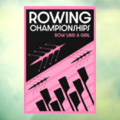 Internationales Rudern von Frauen Fensteraufkleber (Blatt 3)