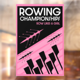 Internationales Rudern von Frauen Fensteraufkleber