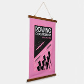 Internationales Rudern von Frauen Wandteppich Mit Holzrahmen (Gewinkelt)