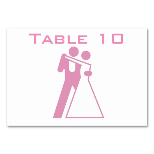 Internationales Symbol für Braut und Bräuche Tischnummer (Vorderseite)