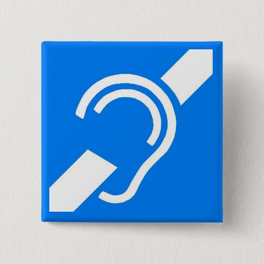 Internationales Symbol für das taube Button (Vorderseite)