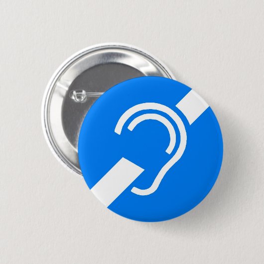 Internationales Symbol für das taube Button (Vorne & Hinten)