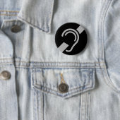 Internationales Symbol für Tod, Silber für Schwarz Button (Beispiel)