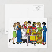 Internationales Tee-Party Postkarte (Vorne/Hinten)