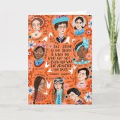 Internationales Zitat zur Geschichte der Frauen Dankeskarte (Vorderseite)