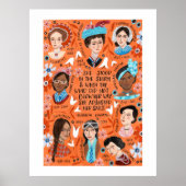 Internationales Zitat zur Geschichte der Frauen Poster (Vorne)