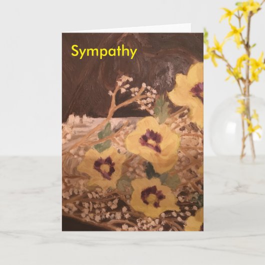 Interne Grußkarte des Beileids Karte (Gelbe Blume)