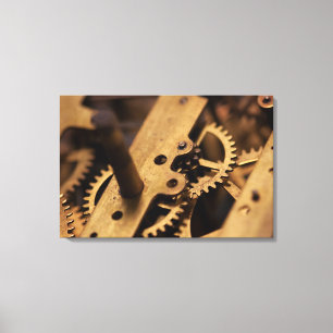 Interne Teile für die antike Uhr Leinwanddruck