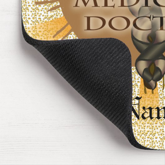 Interner Arzt Caduceus Mousepad (Ecke)