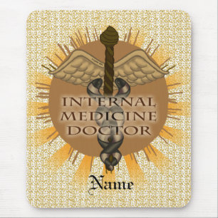 Interner Arzt Caduceus Mousepad