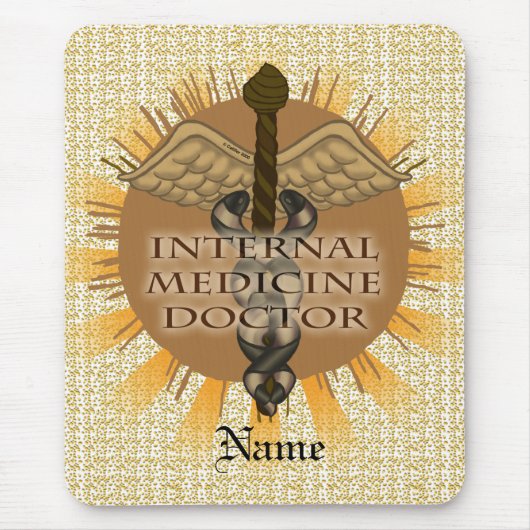 Interner Arzt Caduceus Mousepad (Vorne)