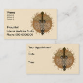 Interner Arzt Caduceus Terminkarte (Vorne/Hinten)