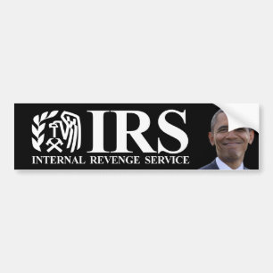 Interner Rache-Service IRS - AntiObama Autoaufkleber