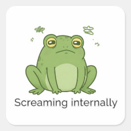 Internes Schrecken Quadratischer Aufkleber