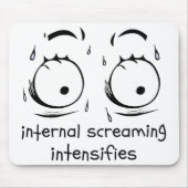 Internes Screaming erhöht Meme FaceSweat Mousepad (Vorne)