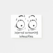Internes Screaming erhöht Meme FaceSweat Post-it Klebezettel (Vorderseite)