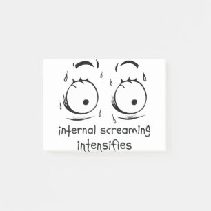 Internes Screaming erhöht Meme FaceSweat Post-it Klebezettel