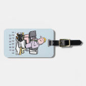 Internet Addict. Auf der Toilette. Gepäckanhänger (Vorderseite horizontal)