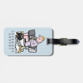 Internet Addict. Auf der Toilette. Gepäckanhänger (Rückseite horizontal)