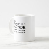 Internet-blonder lustiger Tassen-Spaß Kaffeetasse (Vorderseite Links)