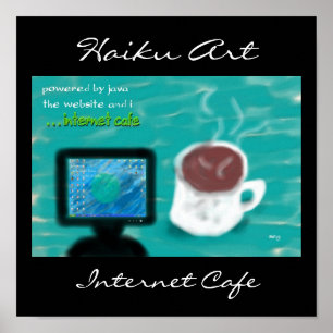 Internet Café Haiku Art Print Poster