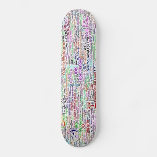 Internet Chat Lingo Art Skateboard (Vorderseite)