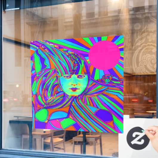 Internet-Computer Fensteraufkleber (Café-Fenster)